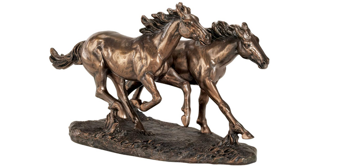 Golden Bronze Hill Horses